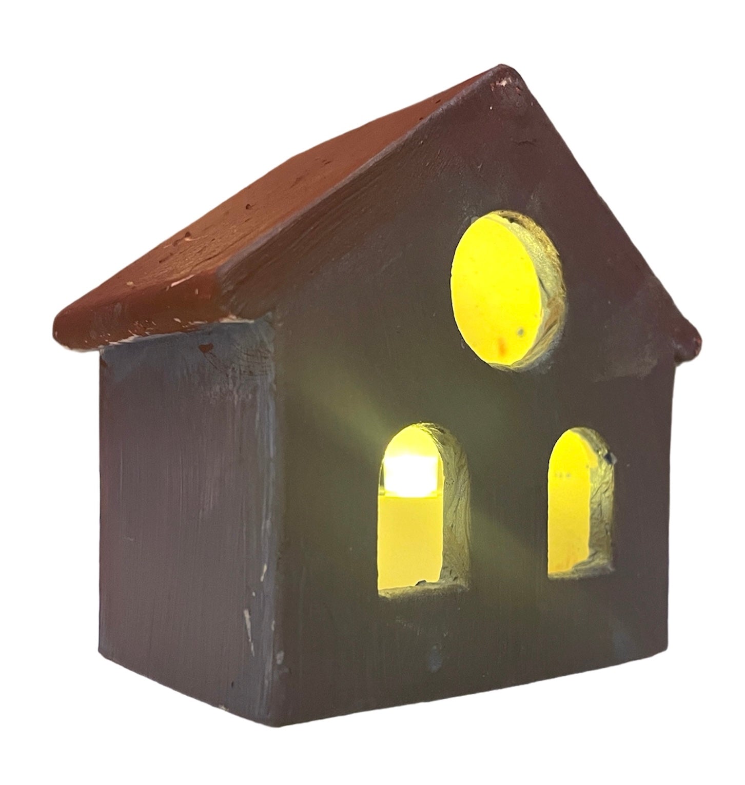 Christmas Tealight House, made of Jesmonite - AtelierCMXII