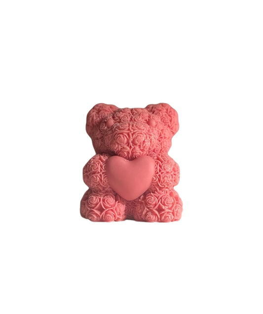 Holding Heart Rosey Teddy Bear Candle - AtelierCMXII