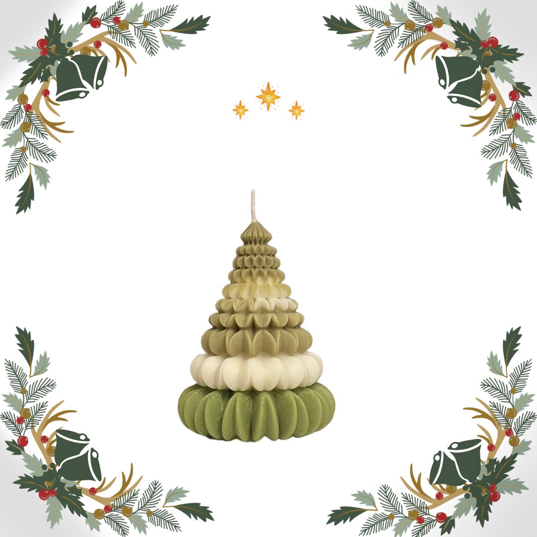 New Origami Design Christmas Tree Candle - AtelierCMXII